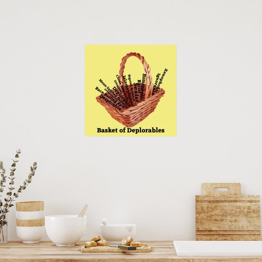 Basket of Deplorables Words Value Poster Paper ポスター (キッチン)