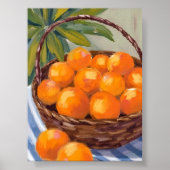 Basket of Oranges Fruit Citrus Painting ポスター (正面)