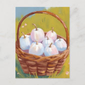 Basket of Pumpkins | Watercolor Fall Autumn シーズンポストカード (正面)