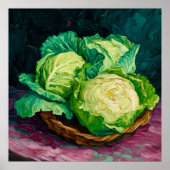 Basket with Cabbages After Van Gogh ポスター (正面)