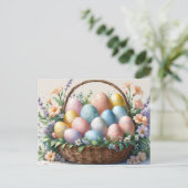 Basket with Easter Eggs and Flowers  シーズンポストカード (スタンド正面)