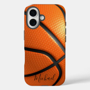 Basketball名前を追加カスタマイズ可能 iPhone 16ケース