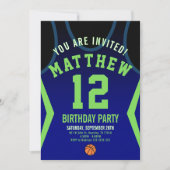 Basketball 12 Birthday Invitation  招待状 (正面)