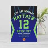 Basketball 12 Birthday Invitation  招待状 (スタンド正面)
