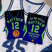 Basketball 12 Birthday Invitation  招待状