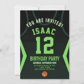 Basketball 12 Birthday Invitation 招待状 (正面)
