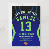 Basketball 13 Birthday Invitation  招待状 (正面)