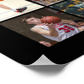 Basketball 30 Photo Collage Player Number ポスター (角)