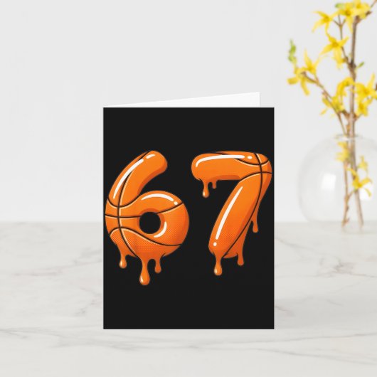 Basketball 67 Meme Funny Cool Slam Dunk For Boys K カード (黄色い花)