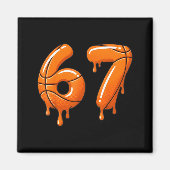 Basketball 67 Meme Funny Cool Slam Dunk For Boys K マグネット (正面)