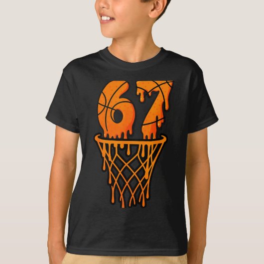 Basketball 67 Meme Funny Six Seven Gen Alpha Drip  Tシャツ (正面)