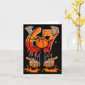 Basketball 67 Six Seven 6 7 Boys Funny Gen Alpha M カード (黄色い花)