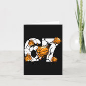 Basketball 67 Six Seven 6 7 Kids Funny Gen Alpha M カード (正面)