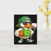 Basketball 67 Six Seven Funny Basketball Meme Drip カード (黄色い花)