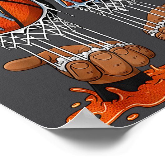 Basketball 67 Six Seven Funny Gen Alpha Meme Drip ポスター (角)