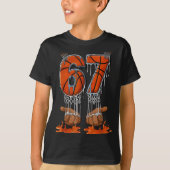 Basketball 67 Six Seven Funny Gen Alpha Meme Drip Tシャツ (正面)