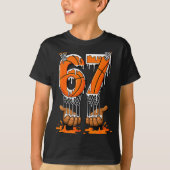 Basketball 67 Six Seven Funny Gen Alpha Meme Drip Tシャツ (正面)