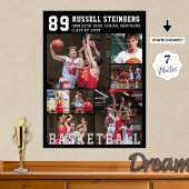 Basketball 7 Photo Collage ポスター