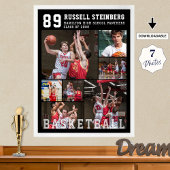 Basketball 7 Photo Collage ポスター