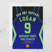 Basketball 9 Birthday Invitation 招待状 (正面)