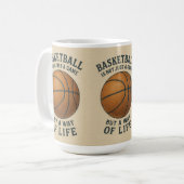 Basketball, a way of life! コーヒーマグカップ (正面左)