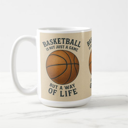 Basketball, a way of life! コーヒーマグカップ (左)