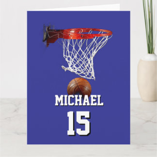 Basketball Add Your Name & Number Pop Art カード