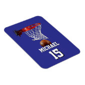 Basketball Add Your Name & Number Pop Art マグネット (右側)
