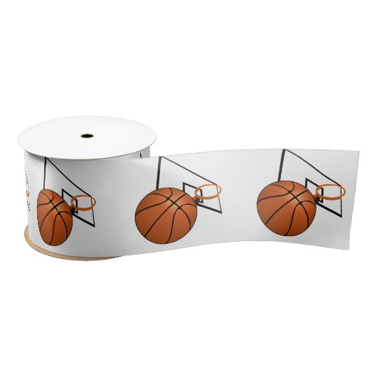 Basketball and Hoop サテンリボン (リール)