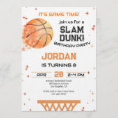 Basketball Any Age Birthday 招待状 (正面)