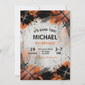 Basketball Any Age Birthday 招待状 (正面)
