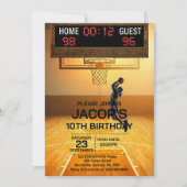 Basketball Any Age Birthday Invitation 招待状 (正面)