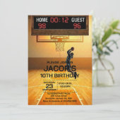 Basketball Any Age Birthday Invitation 招待状 (スタンド正面)