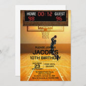 Basketball Any Age Birthday Invitation 招待状 (正面/裏面)