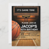 Basketball Any Age Birthday Invitation 招待状 (正面)