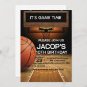 Basketball Any Age Birthday Invitation 招待状 (正面/裏面)