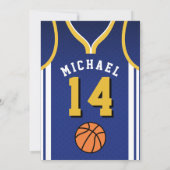 Basketball Any Age Birthday Invite  招待状 (裏面)