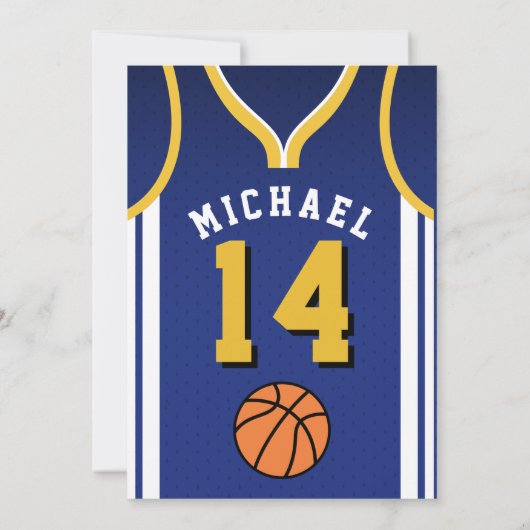 Basketball Any Age Birthday Invite  招待状 (裏面)