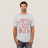 basketball argent fait pas bonheur citation humour tシャツ (正面フル)