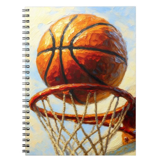 Basketball Art Notebook - Sports Design Journal ノートブック (正面)