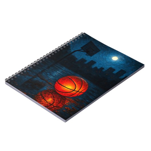 Basketball Art Notebook - Sports Design Journal ノートブック (左側)