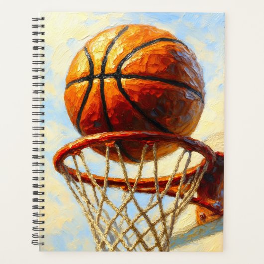Basketball Art Notebook - Sports Design Journal プランナー手帳 (正面)