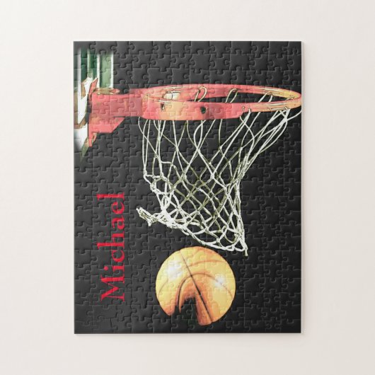 Basketball Artwork Your Name ジグソーパズル (縦)