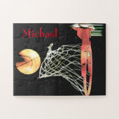 Basketball Artwork Your Name ジグソーパズル (横)