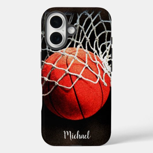 Basketball Artwork Your Name Case-Mate iPhoneケース (裏面)