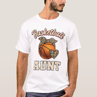 Basketball Aunt Bandana Leopard Tシャツ