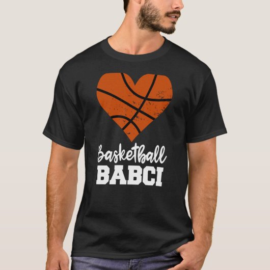 Basketball Babci Basketball Heart Grandma Babci Tシャツ (正面)