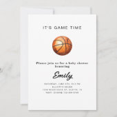 Basketball Baby Shower Invitation  招待状 (正面)