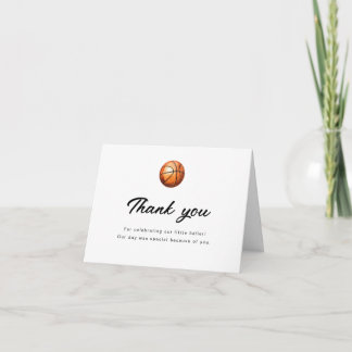 Basketball Baby Shower Thank You Card サンキューカード
