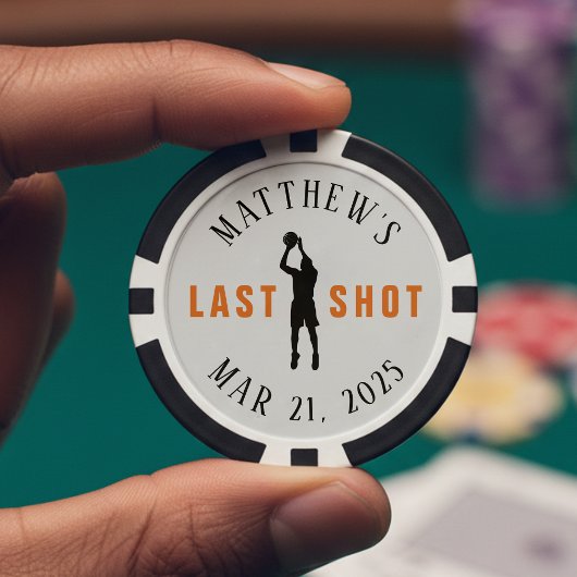 Basketball Bachelor Party Last Shot ポーカーチップ
